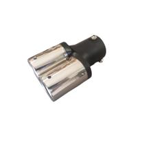 Ponteira de escapamento dupla reta cromada