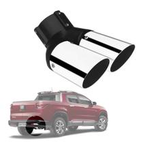 Ponteira de escapamento esportivo fiat toro aço inox