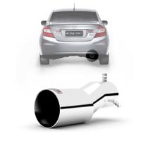 Ponteira de escapamento esportivo outs civic 2012 até 2016 aço inox special
