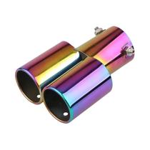 Ponteira De Escape Dupla Em Aço Inoxidável Universal Para a Maioria Dos Carros