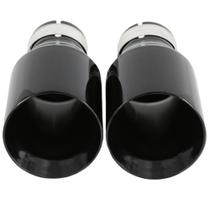 Ponteira De Escape Universal Em Aço Inoxidável Preto Brilhante Para BMW, Mazda, VW, Benz