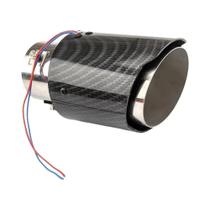 Ponteira De Escape Universal Para Carro Com Luz LED Vermelha E Azul, Silenciador Esportivo