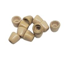 Ponteira de Madeira cor marfim Sininho Sino bolinha PCT 50 Unidades Ponteira de Madeira cor marfim Sininho Sino bolinha PCT 50 Unidades