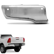 Ponteira de Parachoque Traseiro Hilux 2016 a 2023 Lado Esquerdo Cromado Com Furo Ponteira de Parachoque Traseiro Hilux 2016 a 2023 Lado Esquerdo Cromado Com Furo