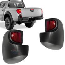 Ponteira do Para-choque Traseiro com Refletor para Mitsubishi L200 Triton 2008 a 2016