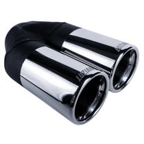 Ponteira Dupla em Aço Inox Luzian P011 Roletada - 3 Polegadas