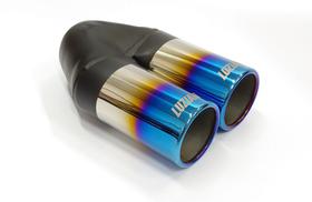 Ponteira Dupla em Aço Inox Roletada Burned Tip 3 Polegadas Luzian P015