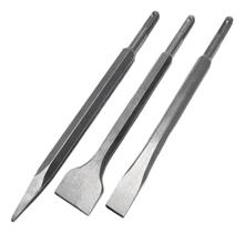 Ponteira e Talhadeira para Martelete 14mm 25cm Kit 3 Peças Demolição Concreto Ponteira e Talhadeira para Martelete 14mm 25cm Kit 3 Peças Demolição Concreto