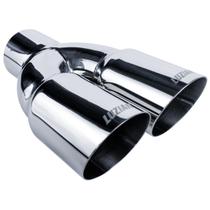 Ponteira em Aço Inox com Saída Dupla Luzian P008 - 2,5 Polegadas