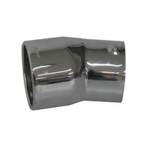Ponteira escapamento caminhão cromada curva 3,5 polegadas - 20 cm