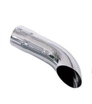 Ponteira Escapamento Cromada 4' Curva Média 41cm Caminhão Universal BEPO Fabricada em Aço Cromado