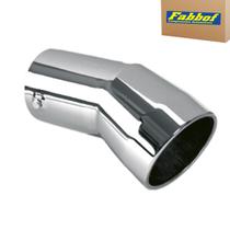 Ponteira Escapamento Cromada Caminhão Curva 4" x 26 cm Curta