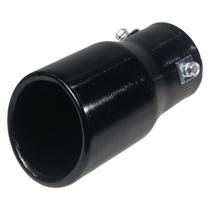 Ponteira Escapamento Preto Tuning Esportivo Carro Universal Fixação Alumínio Veicular Automotivo