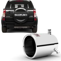Ponteira escapamento suzuki vitara e grand vitara 1997 a 2017 aço inox