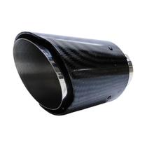 Ponteira Escape esportivo com led azul redondo 2.5 polegadas