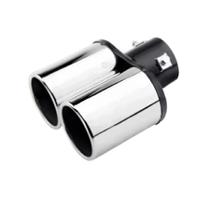 Ponteira esportiva dupla inox uso universal encaixe 63mm