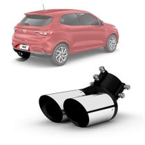 Ponteira esportiva para escapamento fiat argo aço inox