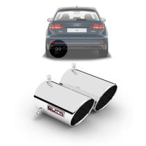Ponteira esportiva para escapamento ponta dupla audi a3