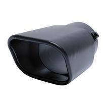 Ponteira Esportiva Quadrada Virolada Preta Universal Saída 9,5 cm