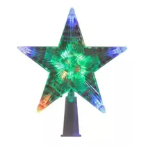 Ponteira Estrela 15cm Com 10 Leds Coloridos Decoração 127v