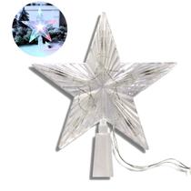 Ponteira Estrela 18cm Arvore Natal Led Pisca Color 127v - Wincy