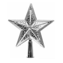 Ponteira Estrela Aramada C/ Glitter Brilho Natal Natalino Decoração Topo Árvore Casa 15cm Pinheiro - Rio Master