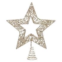 Ponteira Estrela Champanhe 25cm Florarte