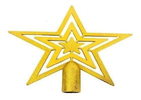 Ponteira Estrela de Árvore de Natal 20cm - Dourado - Fact