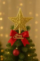 Ponteira Estrela de Natal Dourada 15 Cm