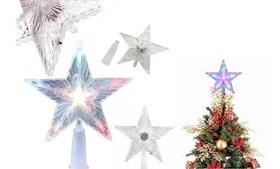 Ponteira Estrela De Natal Led Colorido 18 Cm 127 V