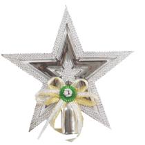 Ponteira Estrela Decoração De Árvore De Natal 19 cm - Rio Master