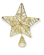 Ponteira Estrela Dourada Decoração Enfeite Árvore Natal - Global