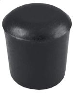 Ponteira externa redonda pvc 25x25mm - preto