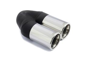 Ponteira Inox Esportiva Saída Dupla Luzian P011 3 Polegadas Cromada