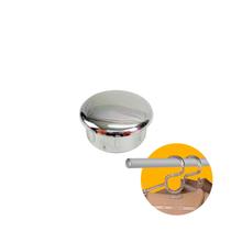 Ponteira Interna Cromada Ø 25 Mm Para Tubo Cabideiro Redondo