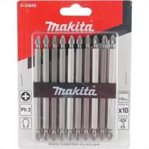 Ponteira Makita Bits Phillips Ph2 X110Mm Com 10 Pecas D-34849 Ponteira Makita Bits Phillips Ph2 X110Mm Com 10 Pecas D-34849