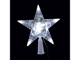 Ponteira Natal Estrela Led 10 Lâmpadas Brancas 17cm - Magizi