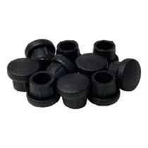 Ponteira Oval Encaixe Interno Preta 5/8'' Pvc 8pç Engedom