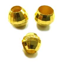 Ponteira Para Biquini e Crodão 10mm Globinho Dourada - 100 unidades