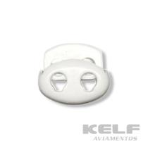 Ponteira Para Cordão Elástico Focinho de Porco - Cor Branco modelo pequeno 100un