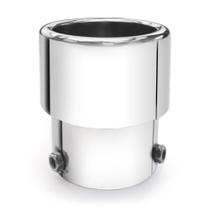 Ponteira para escapamento 208 2013 até 2019 em aço inox ponta simples