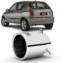 Ponteira para escapamento chevrolet celta 2007 a 2016 em aço inox
