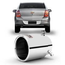 Ponteira para escapamento chevrolet cobalt 2012 a 2015 em aço inox