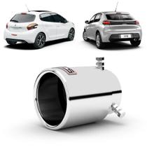 Ponteira para escapamento em aço inox 208 2020 a 2023/