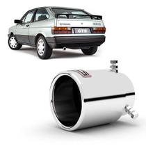 Ponteira para escapamento em aço inox volkswagen gol g1 quadrado 1980 a 1996
