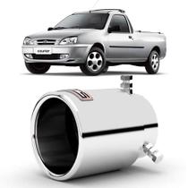 Ponteira para escapamento ford courier 1996 a 2013 em aço inox