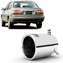 Ponteira para escapamento toyota corolla 1998 a 2002 em aço inox