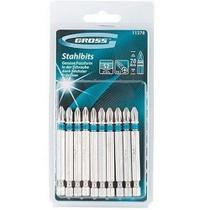 Ponteira para parafusadeira gross 70mm com 10 peças