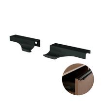 Ponteira Para Puxador Facetato Safira Preto de 15 Mm Pe407 Rometal Ponteira Para Puxador Facetato Safira Preto de 15 Mm Pe407 Rometal