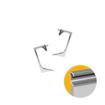 Ponteira Para Puxador Vazado Cromado de 15 Mm Pe176 Rometal Ponteira Para Puxador Vazado Cromado de 15 Mm Pe176 Rometal